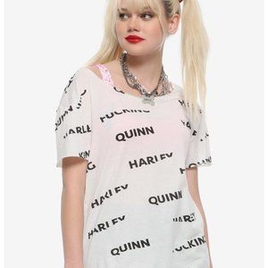 DC Comics Birds Of Prey Harley Quinn Destructed Cosplay Girls T-Shirt